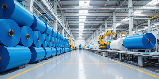 SANTES三阳品牌标识，工业设备制造商标志，蓝色背景